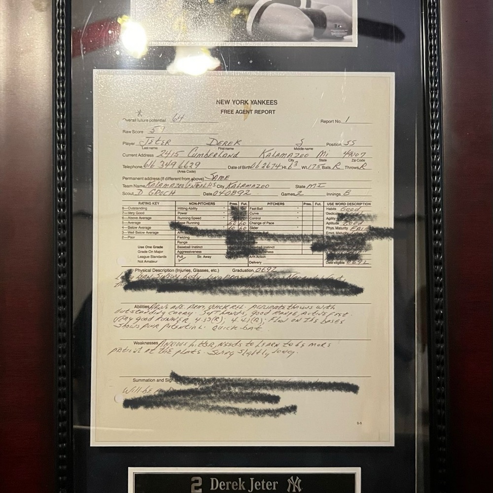 New York Yankees Free Agent Report Display